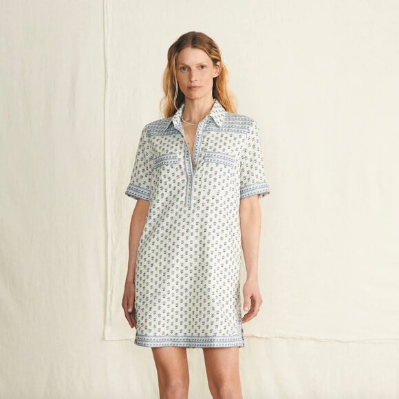 Faherty Rae Dress - White Lotus Floral Print - Size M - Picture 4 of 6